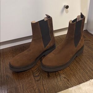 Stuart Weitzman Brown Suede Henley Chelsea Boot Like New